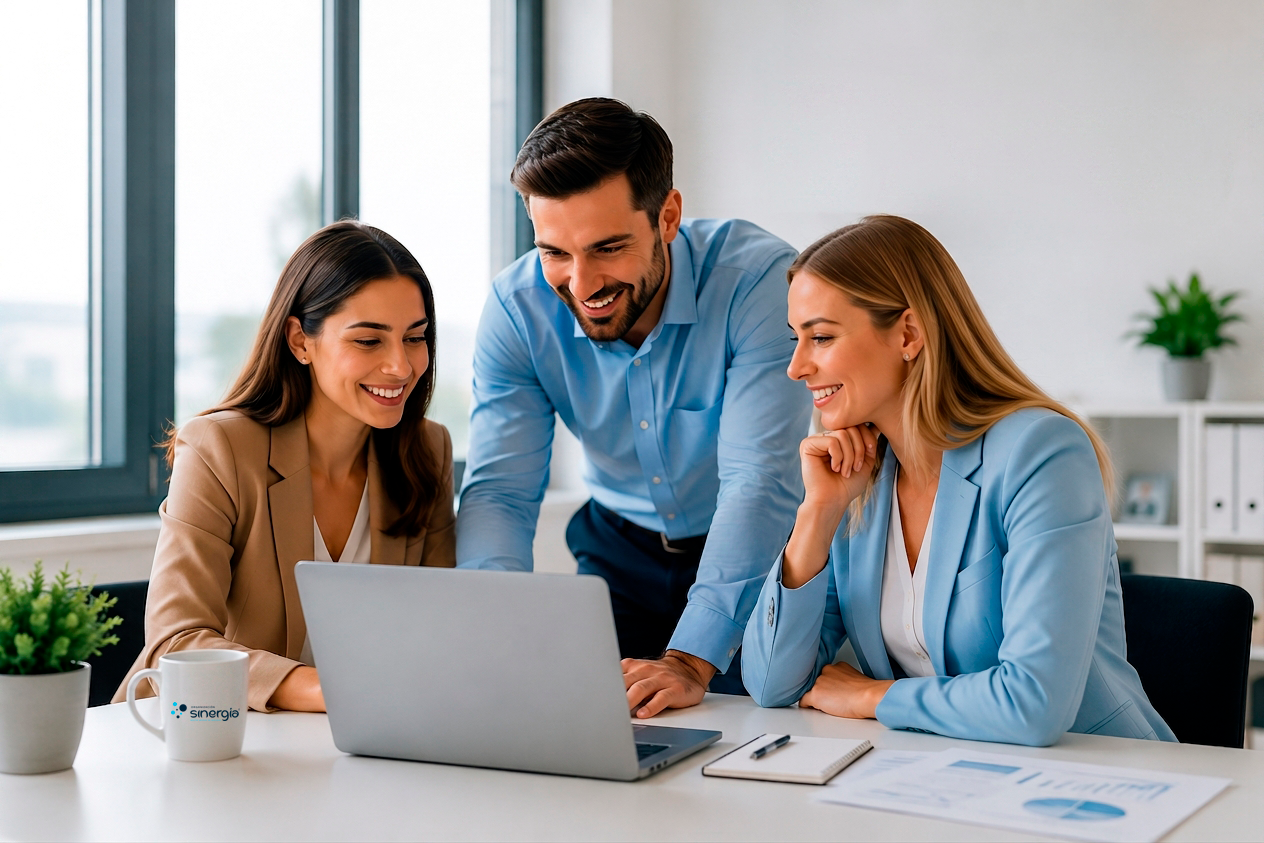 Profesionales de Organización Sinergia trabajando